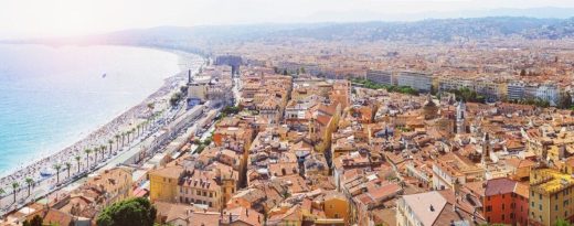 Vue aérienne de la ville de Nice